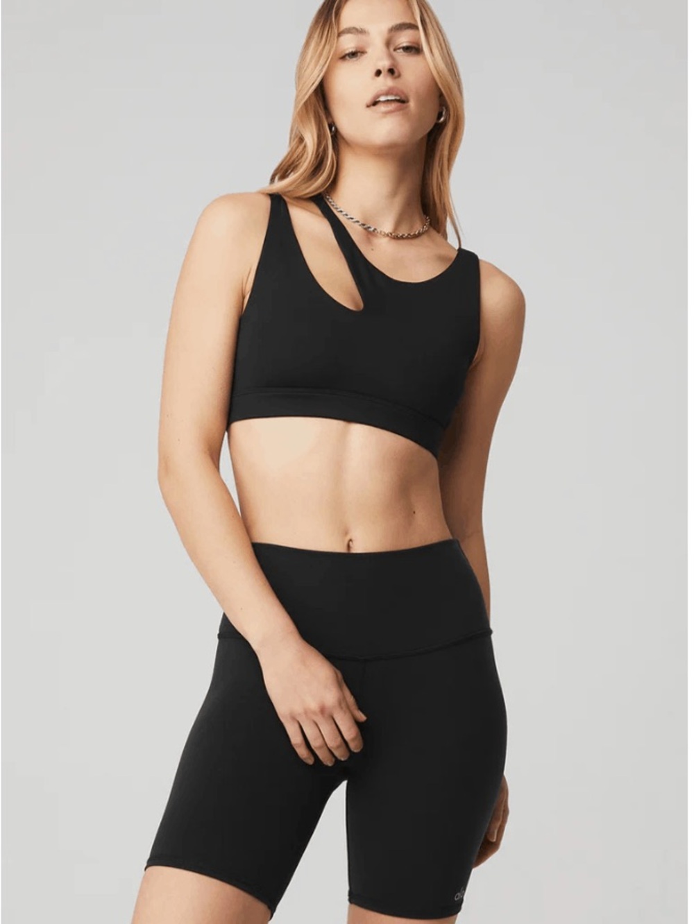 ALO black peak sports bra - S